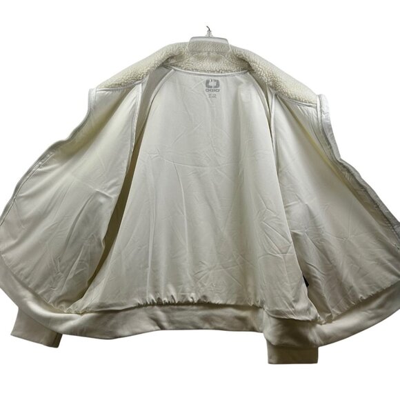 OGIO Unisex Sherpa Fleece Jacket White Cream 4XL New With Tags Full Zip - Picture 7 of 7